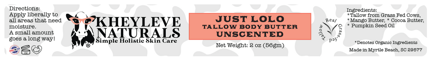 Just LoLo Tallow Body Butter 2 oz