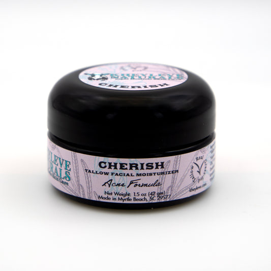 Cherish Acne Facial Moisturizer is made with organic ingredients - no chemicals or fragrances.