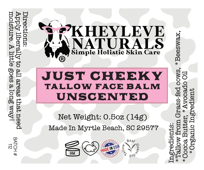 Just Cheeky is a multi-purpose tallow balm great for chapped skin or eczema.
