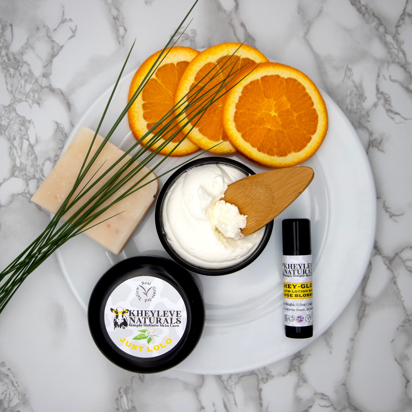 Just Lolo Orange Blossom natural moisturizer made with tallow and other hydrating and nourishing ingredients for soft, glowing skin.