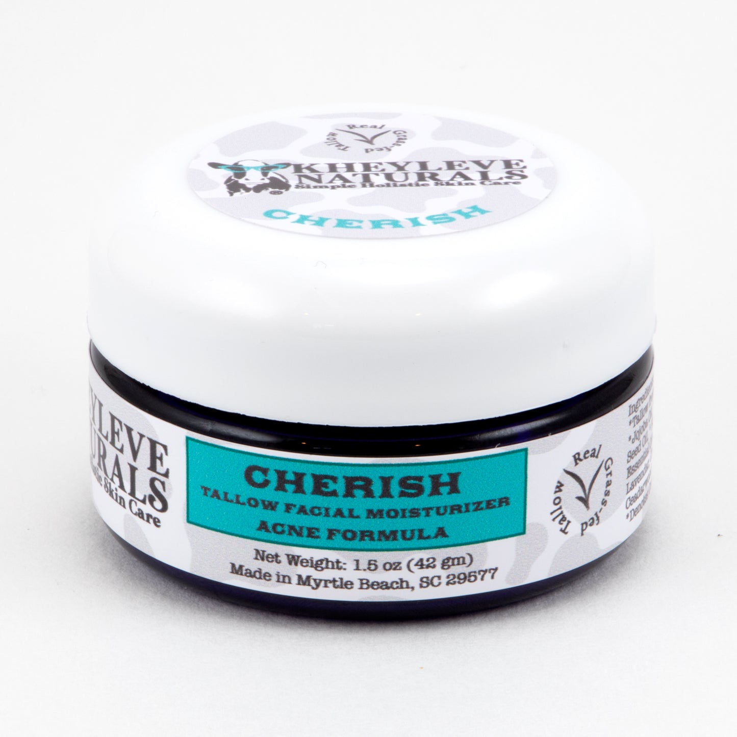 Cherish Acne Facial Moisturizer is made with organic ingredients - no chemicals or fragrances.
