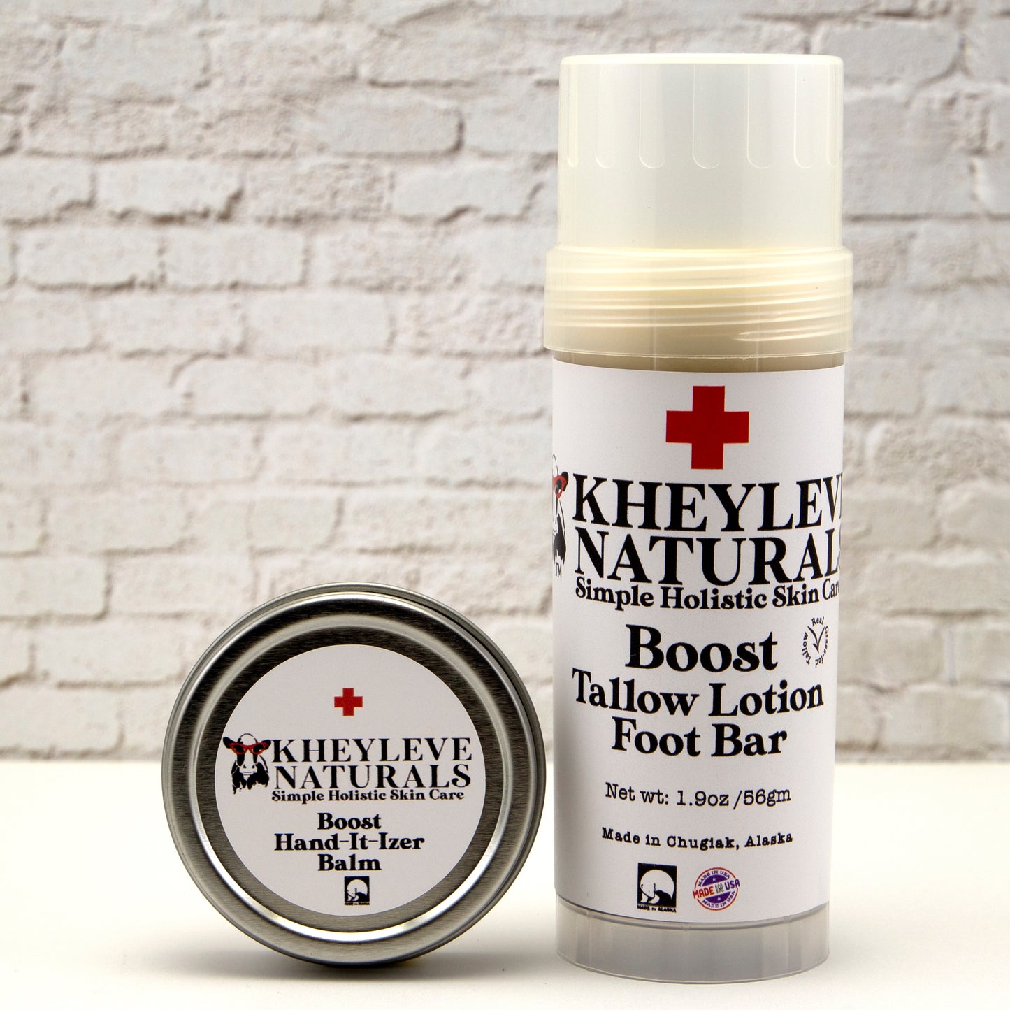 We have you covered with our Boost Hand-IT-Tizer and Boost Foot Lotion Bar! Helps optimize your body's natural immune system, while keeping feet and hands moisturized! Use the Boost Foot Bar at night before bed and again in the morning. Carry the Hand-IT-Tizer with you for on the go moisture and added germ defense after washing your hands.