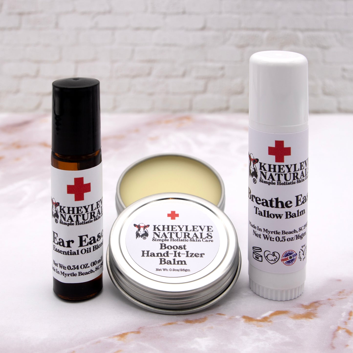 Help your body stay strong this flu season by maintaining your natural immune system! This bundle deal is to help your body fight off winter ailments. The Boost Hand-IT-Tizer strengthens your body's natural immune system, while the Ear Ease helps relieve pressure caused by sinuses or changes in the the weather. Use the Breathe Tallow Balm to help relieve nasal congestion caused by dry winter air or seasonal allergies.