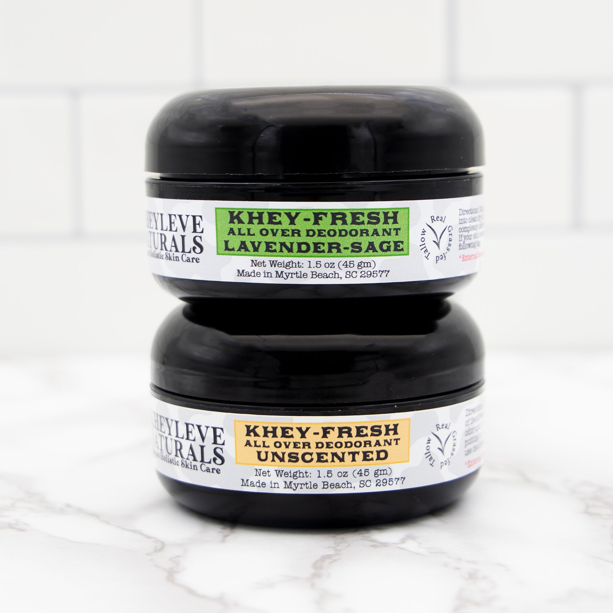 Khey-Fresh Deodorant Controls Odor All Over All Day!  Khey-Fresh Deodorant Unscented keeps you feeling fresh all day! It is formulated with minerals that neutralize odors for all-day protection. It is aluminum and baking soda free. 
