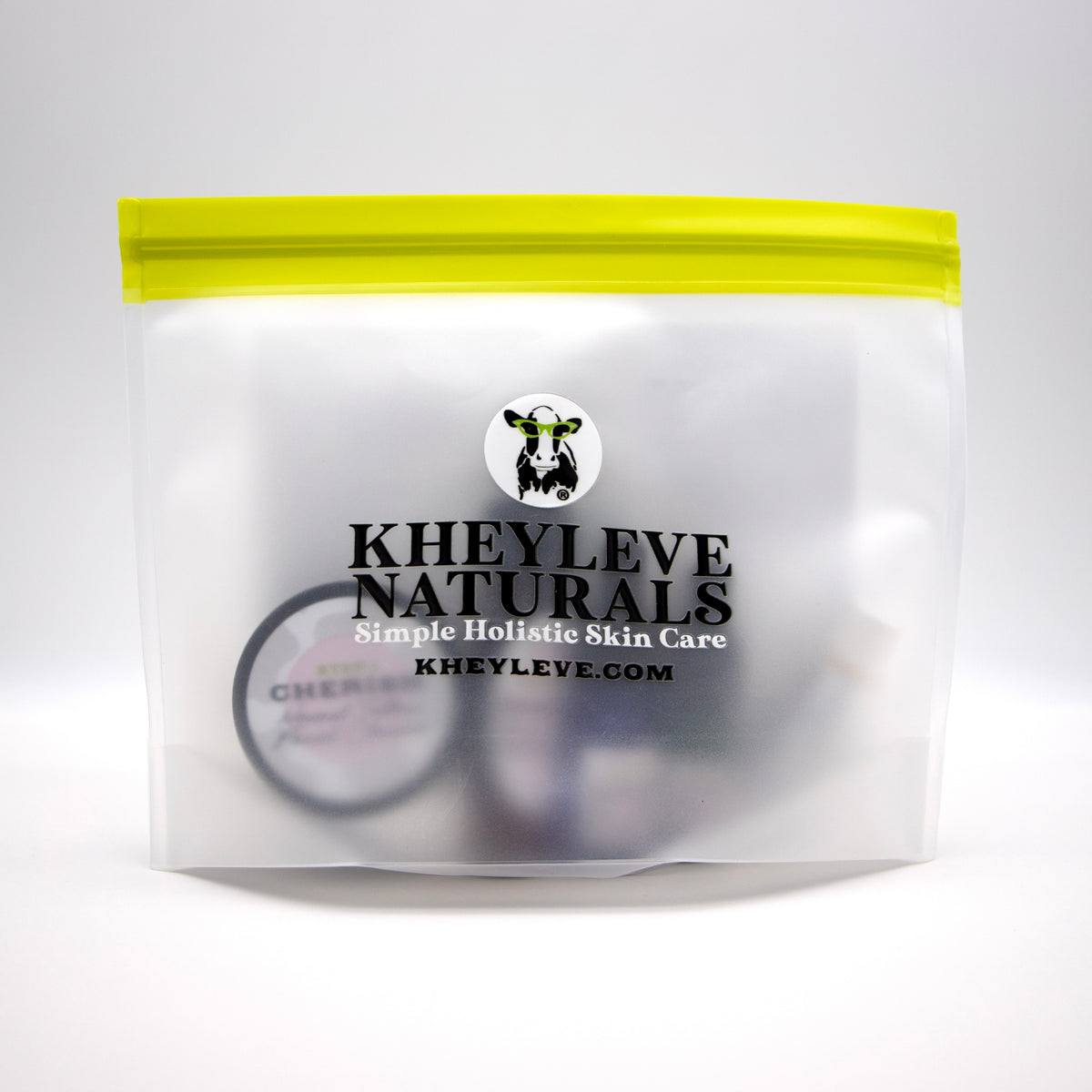 Kheyleve Naturals skin care product packaging with a white background