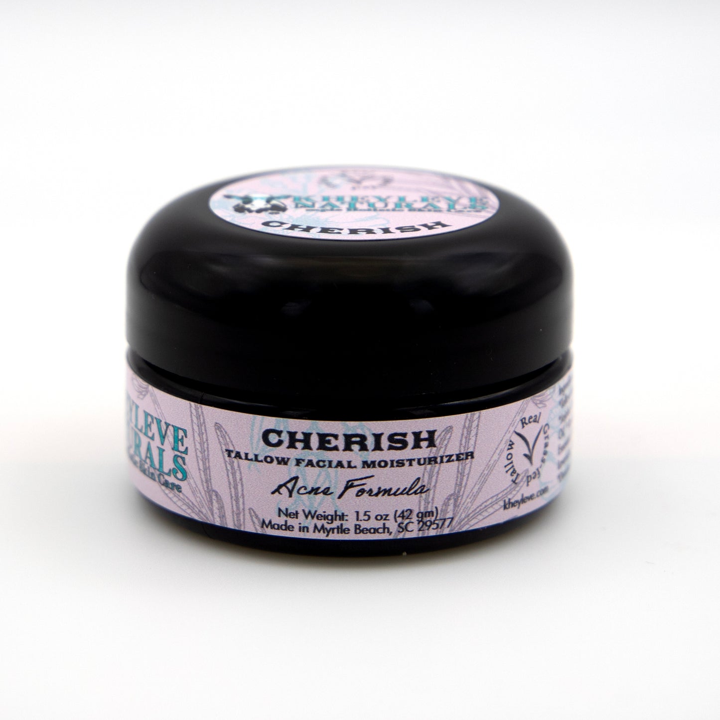 Cherish Acne Facial Moisturizer is made with organic ingredients - no chemicals or fragrances.