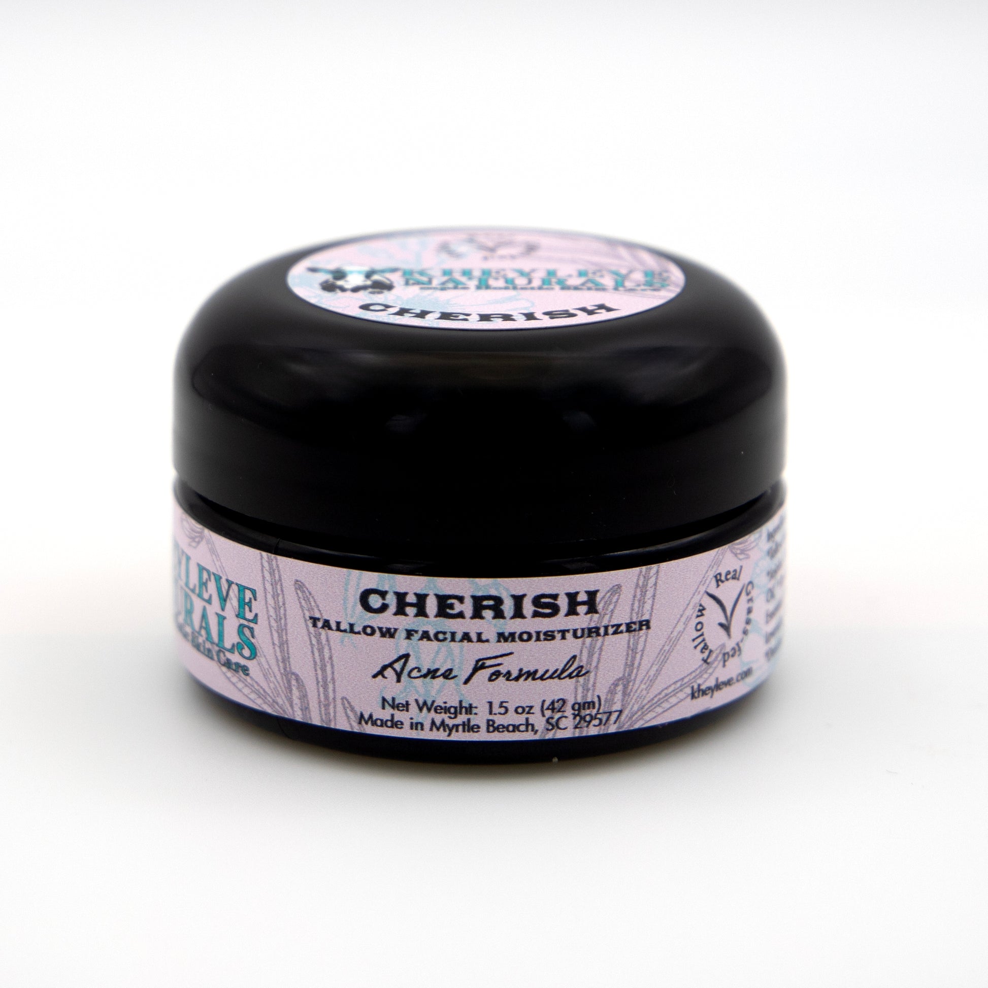Cherish Acne Facial Moisturizer is made with organic ingredients - no chemicals or fragrances.