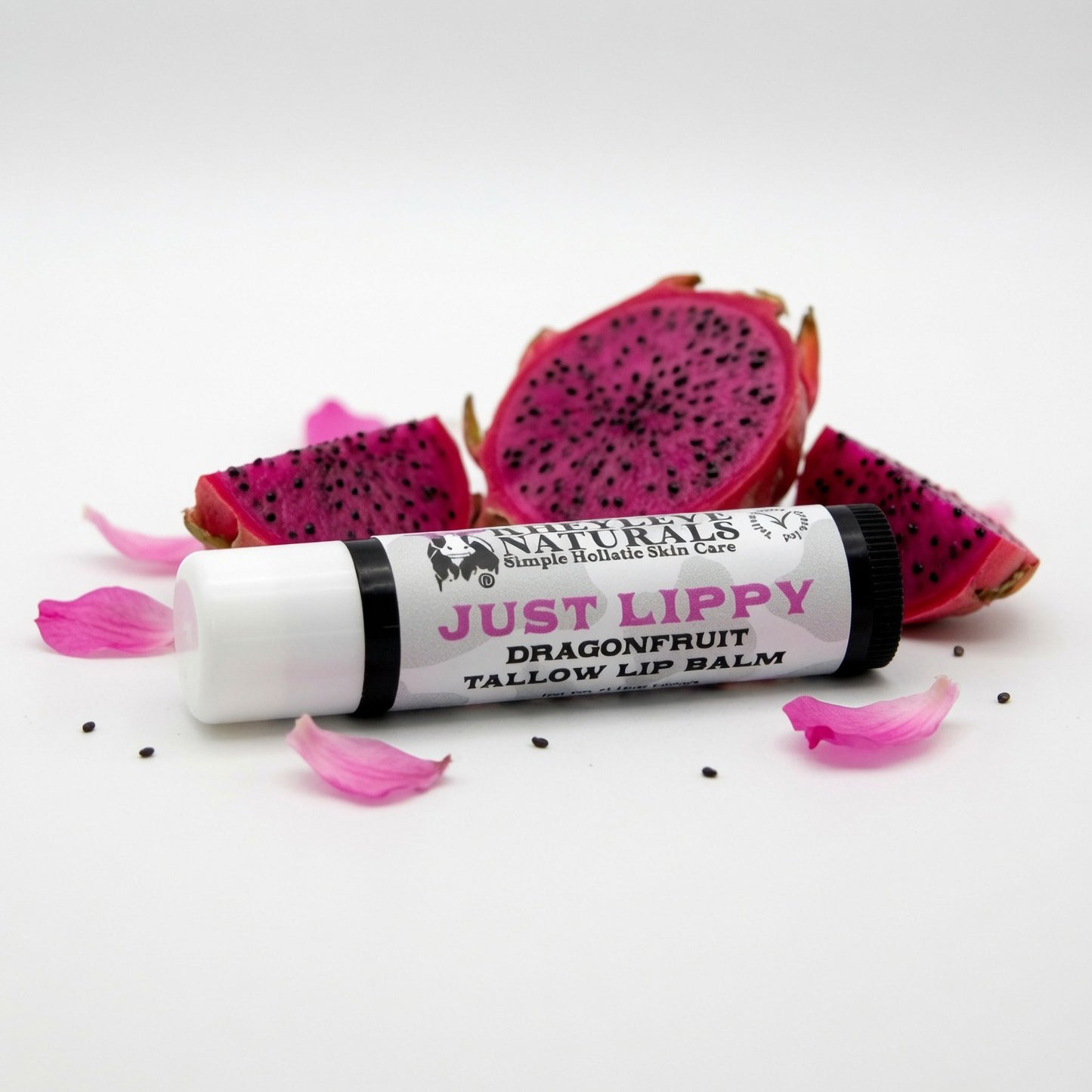 Just Lippy Dragonfruit brings a subtle tropical sweetness and a gorgeous natural glow, while grass-fed tallow delivers deep, lasting moisture that your lips will actually absorb. No petroleum. No synthetic fragrance.