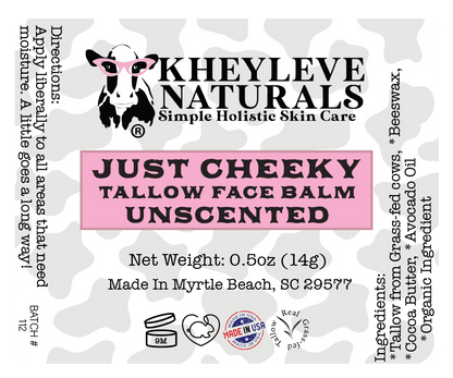 Just Cheeky is a multi-purpose tallow balm great for chapped skin or eczema.