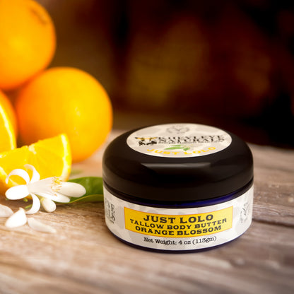 Orange Blossom Just LoLo is a beguiling combination of Neroli (bitter orange) essential oil and sweet orange essential oil, blended with our signature Just LoLo Body Butter.