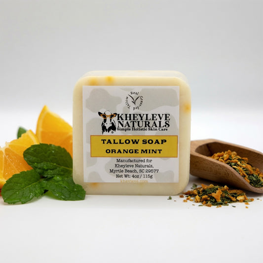 Grass Fed Tallow Soap Bar - Orange Mint