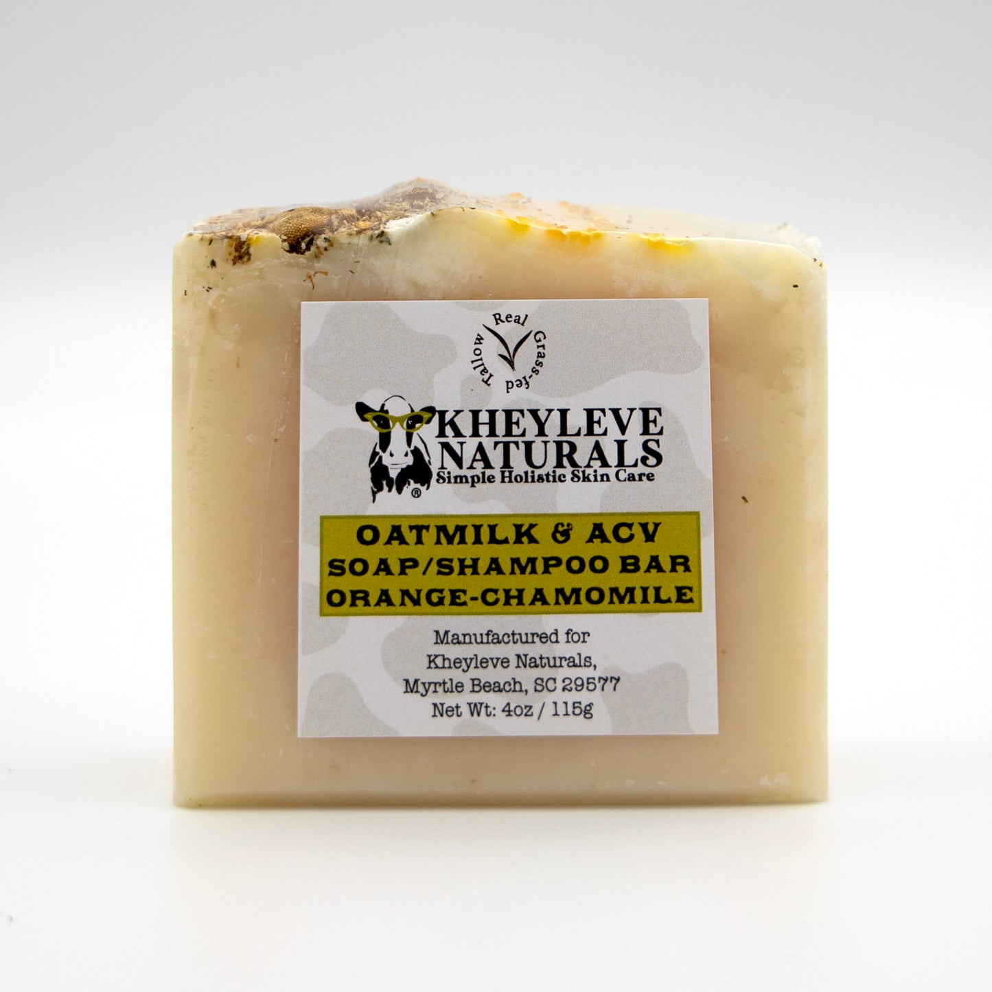 This all natural  Shampoo/ Soap bar is packed with the soothing power of chamomile and the refreshing zing of orange. Revive your hair with the natural, vinegar-infused chamomile formula, perfect for sensitive scalps.