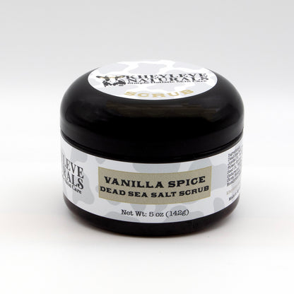 Our Vanilla Spice Dead Sea Salt Scrub is like a warm hug for your skin—rich vanilla with a hint of exotic cardamom that makes every shower feel like a luxurious retreat.