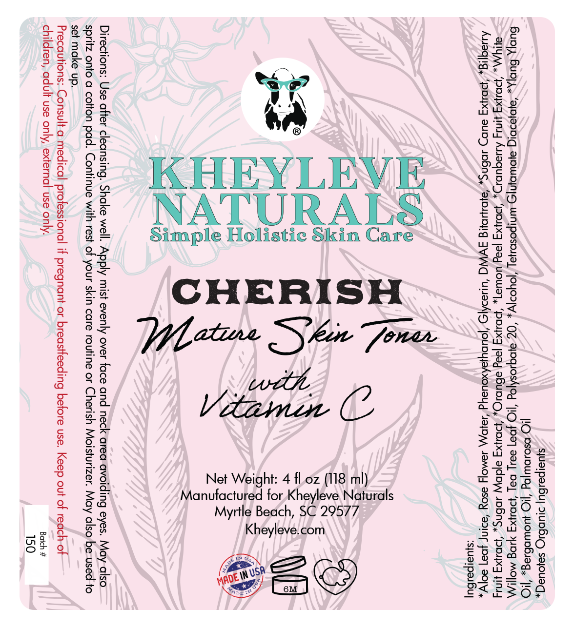 Cherish Mature Skin Toner with Vitamin C