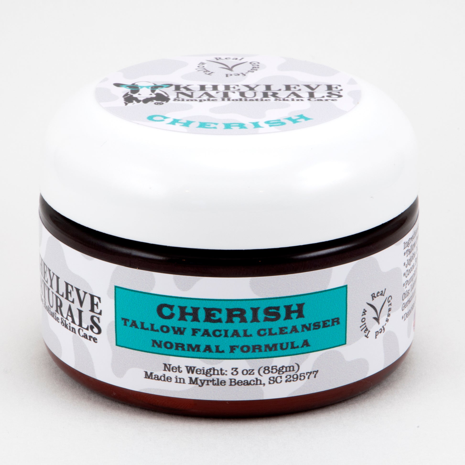 Cherish Cleanser is an OCM (oil cleansing method) cleanser tallow based and gentle to use on all skin types.